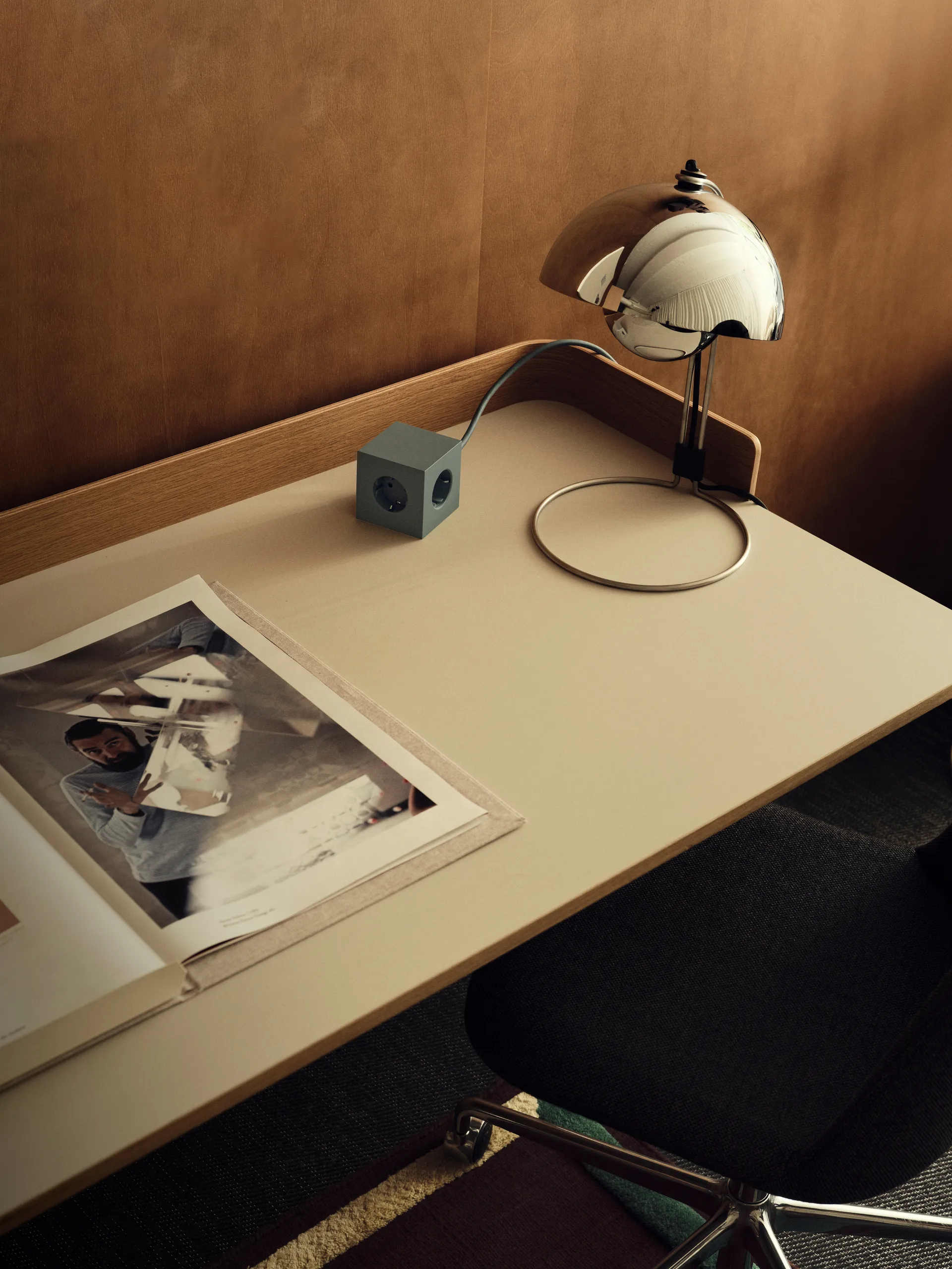 Regleta eléctrica Square 1, toma de corriente y USB-C 30W 3 m, Roble Verde Avolt