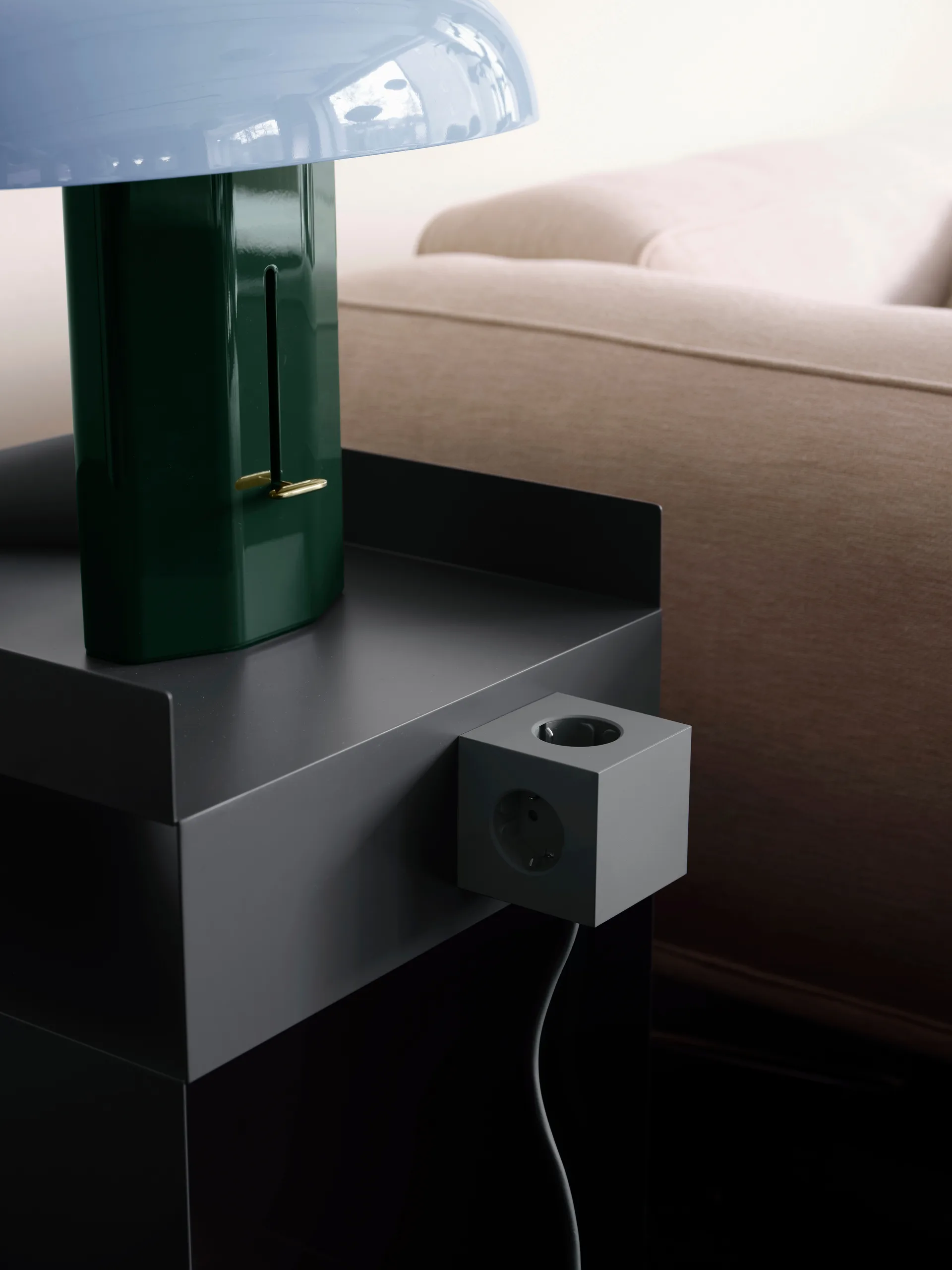 Regleta eléctrica Square 1, toma de corriente y USB-C 30W 3 m, Roble Verde Avolt