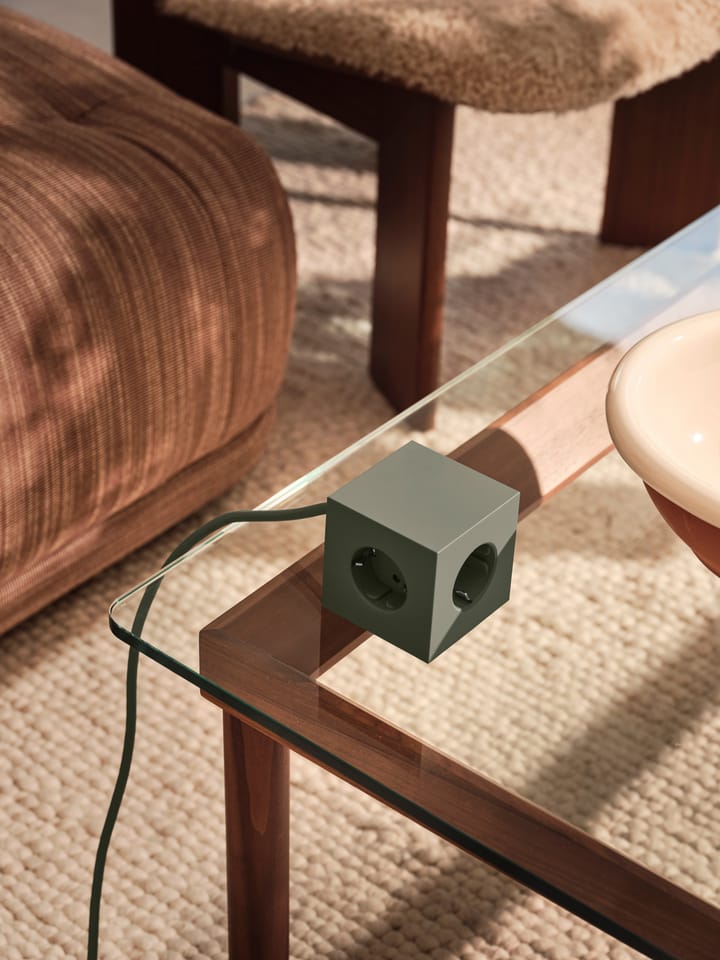 Regleta eléctrica Square 1, toma de corriente y USB-C 30W 3 m, Roble Verde Avolt