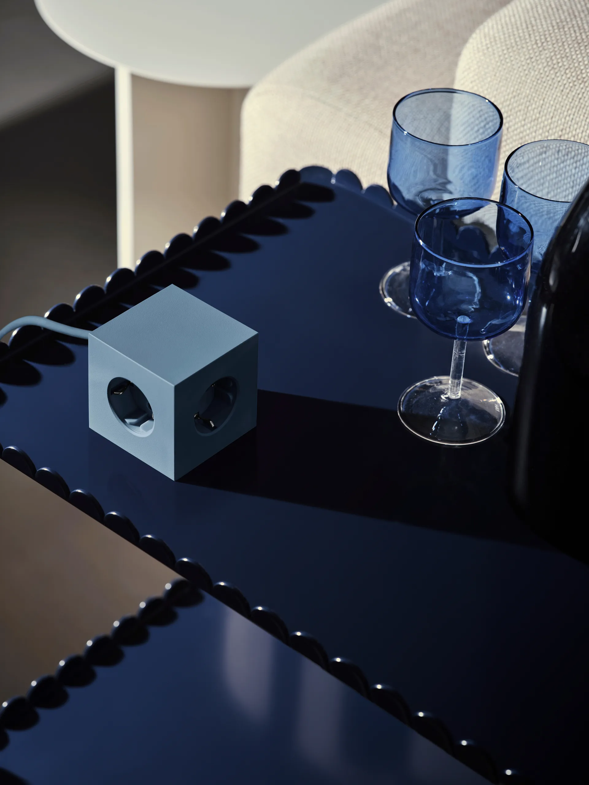 Regleta eléctrica Square 1, toma de corriente y USB-C 30W 3 m, Shark Blue Avolt