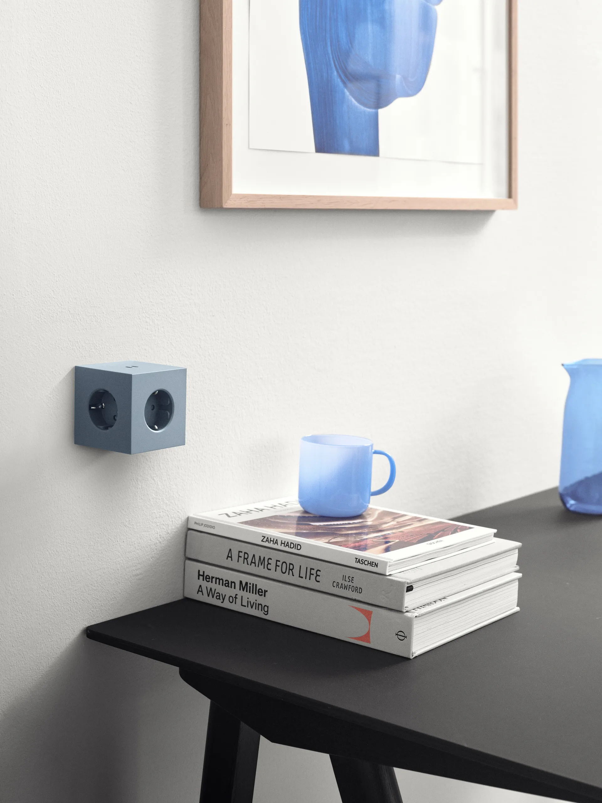 Regleta eléctrica Square 1, toma de corriente y USB-C 30W 3 m, Shark Blue Avolt