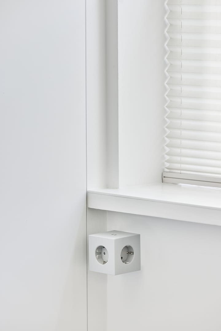 Regleta eléctrica Square 1, toma de corriente y USB-C 30W 3 m, White Martinelli Luce edition Avolt