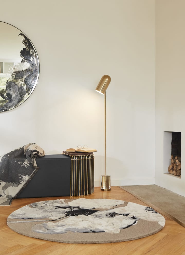 Alfombra Floreo Ø200 cm, blanco-gris AYTM