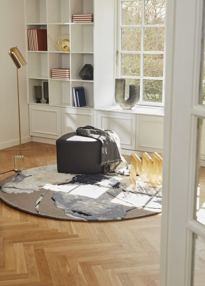 Alfombra Floreo Ø200 cm, blanco-gris AYTM