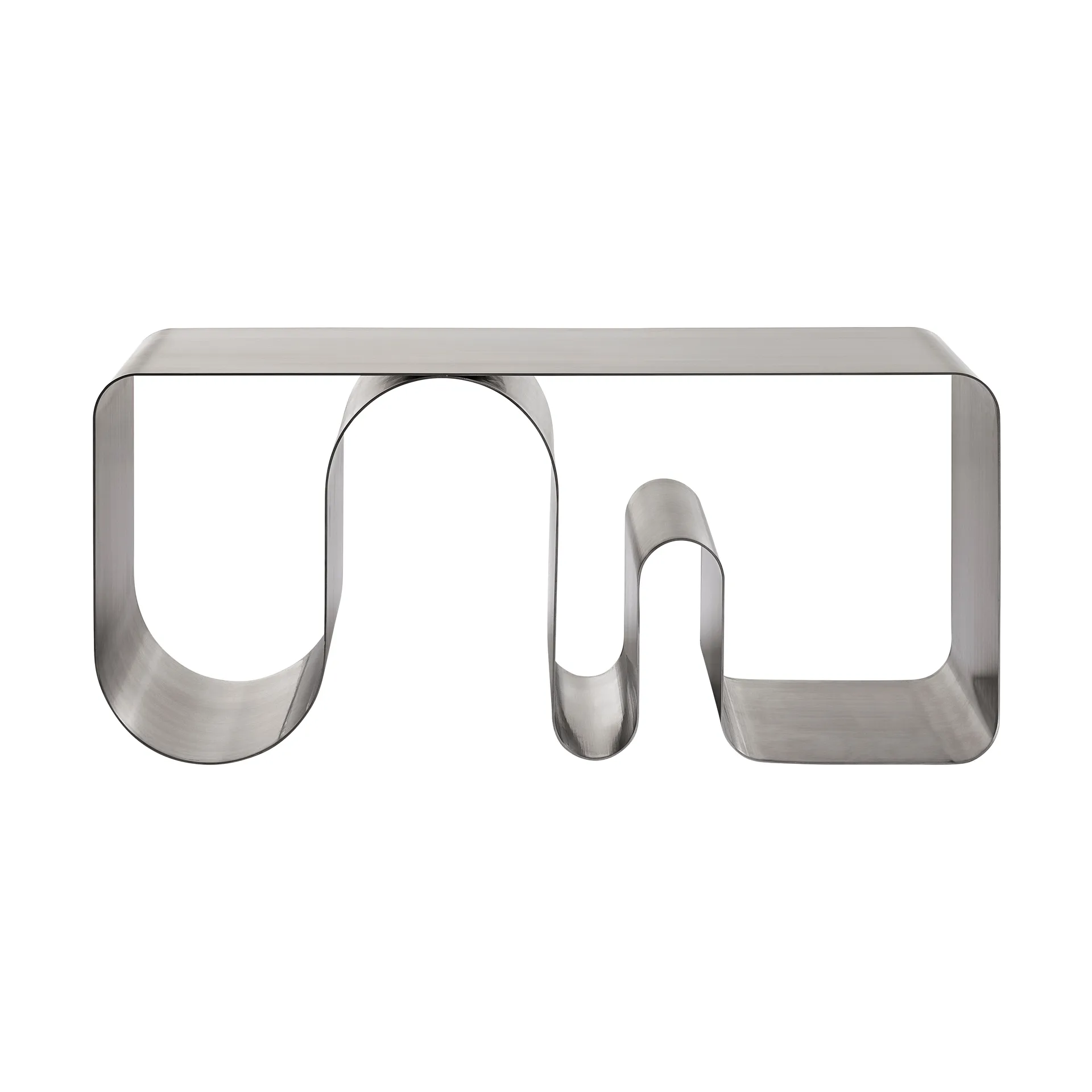 Banco Curva solid, Plateado, 100 cm AYTM