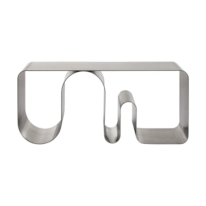 Banco Curva solid - Plateado, 100 cm - AYTM