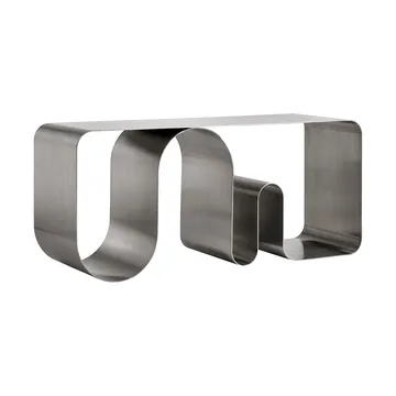 Banco Curva solid - Plateado, 100 cm - AYTM