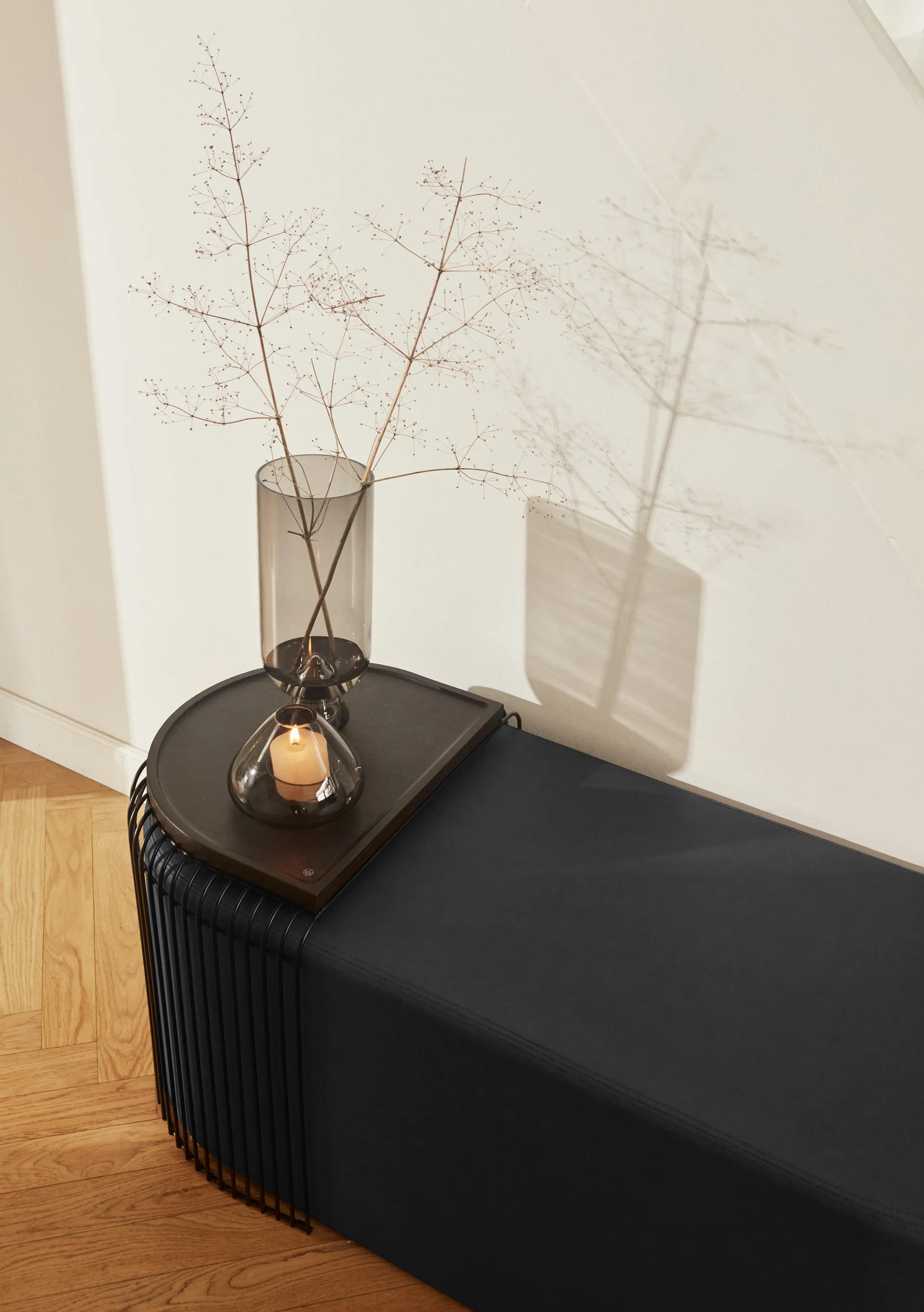 Bandeja redondeada Sessio 32x40 cm, nogal AYTM