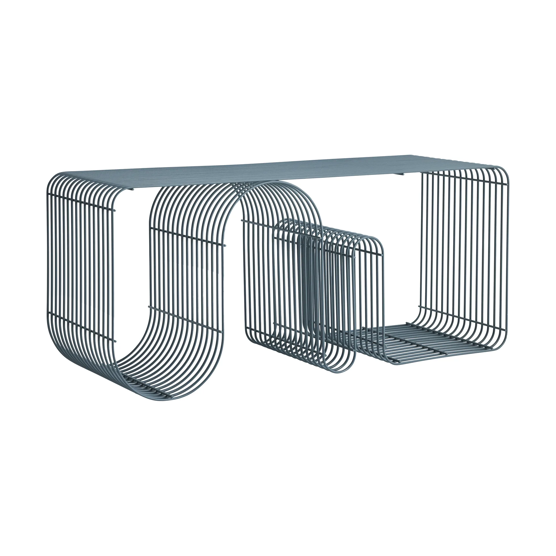 Banqueta Curva 100 cm, Dusty blue AYTM