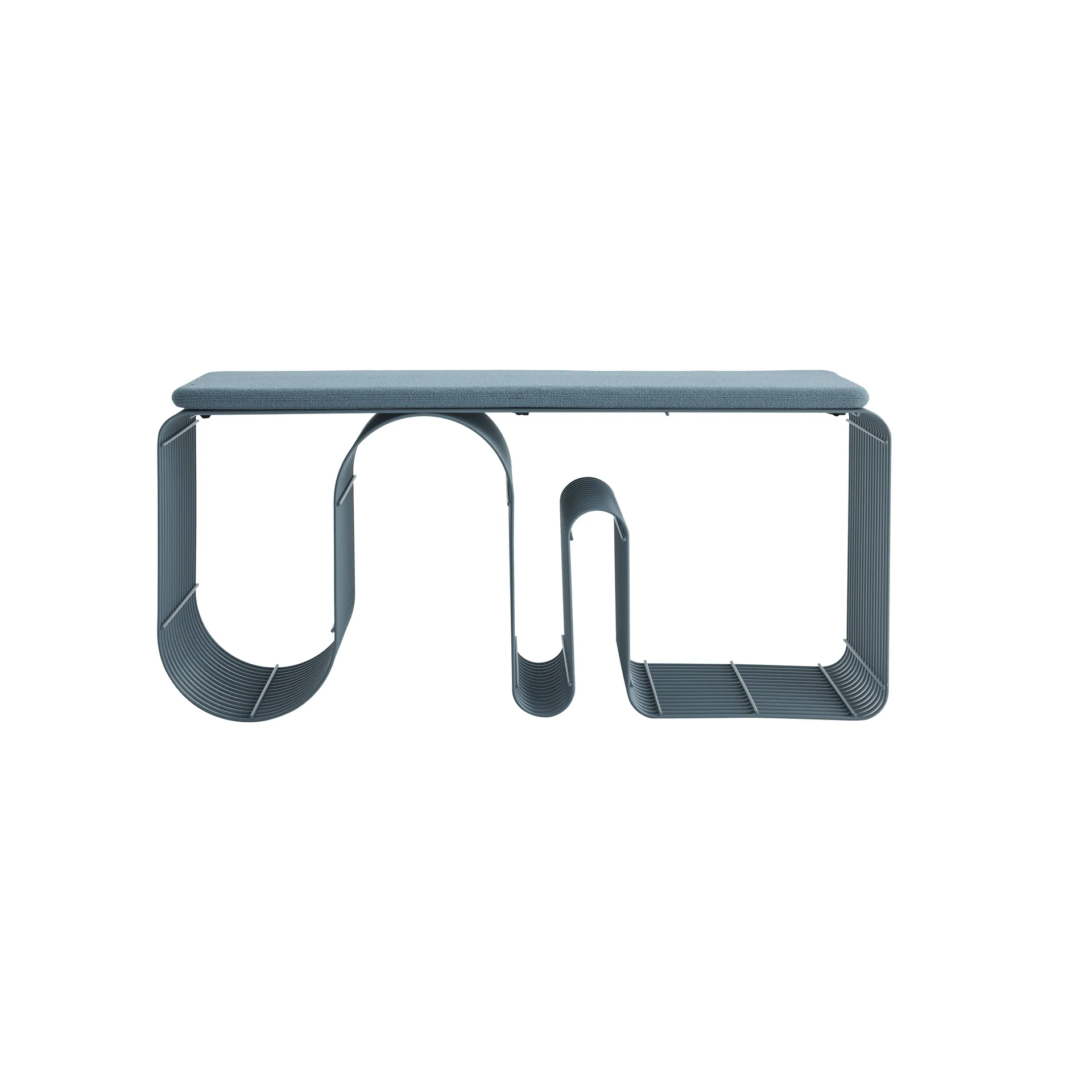 Banqueta Curva 100 cm, Dusty blue AYTM