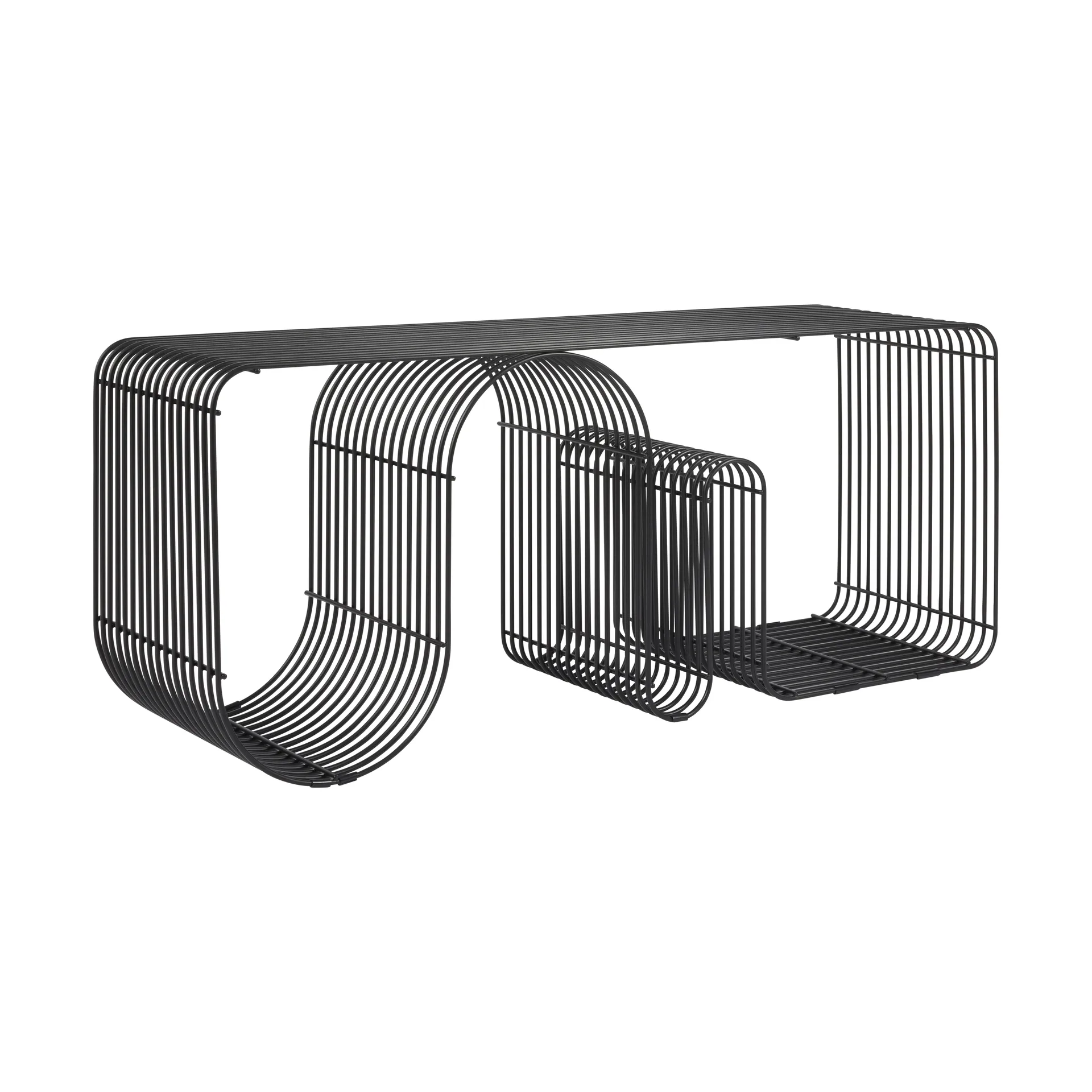 Banqueta Curva 100 cm, Negro AYTM