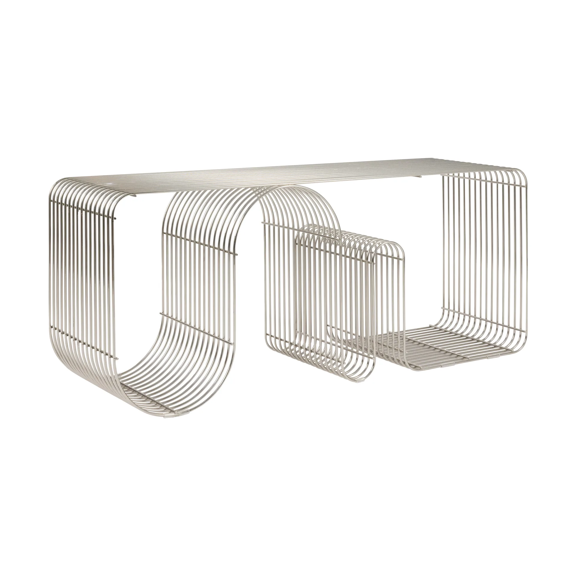 Banqueta Curva 100 cm, Plata AYTM