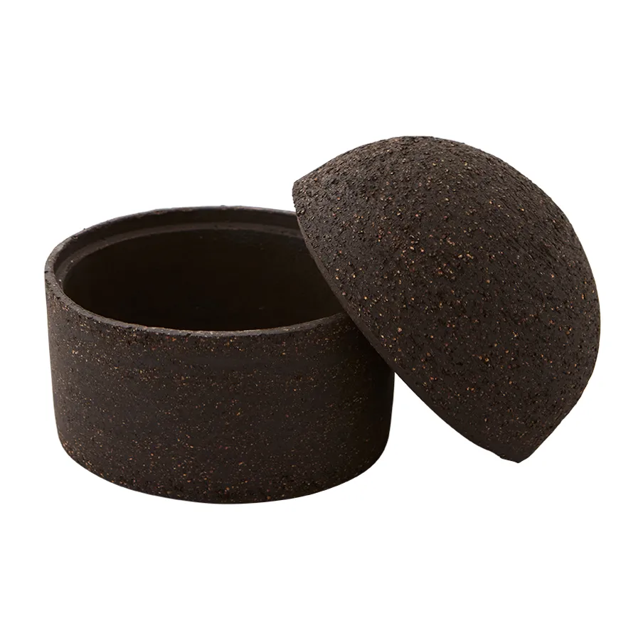 Bote con tapa Terra Ø10,7 cm, Java brown AYTM