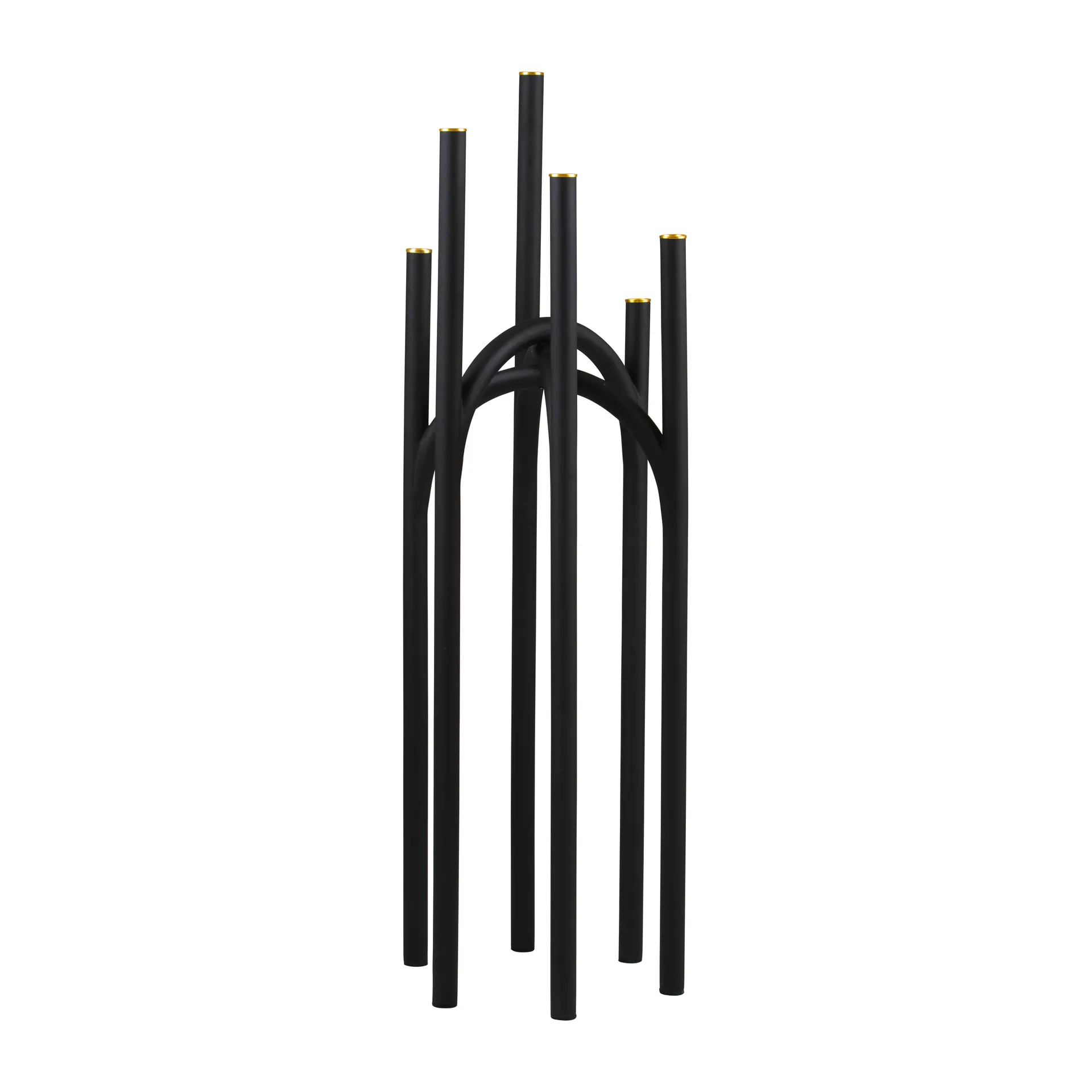 Candelabro Angui 92 cm, negro-oro AYTM