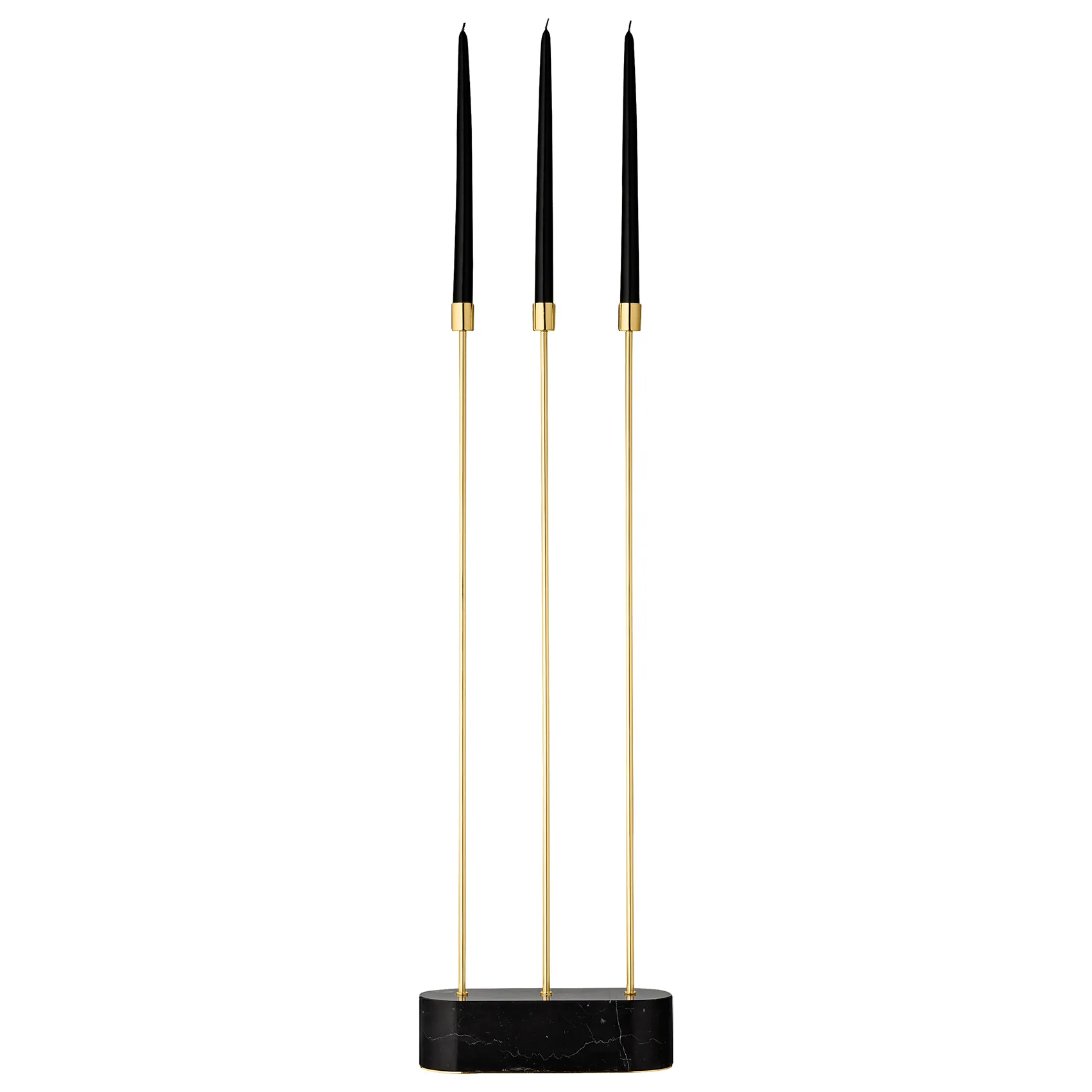 Candelabro de suelo Grasil, negro-oro AYTM