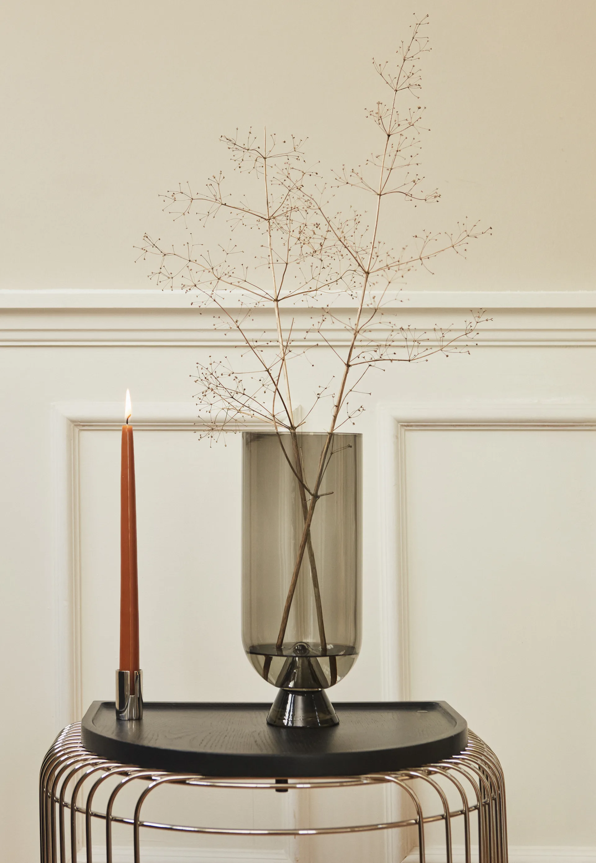 Candelabro Sol 5 cm, plateado AYTM