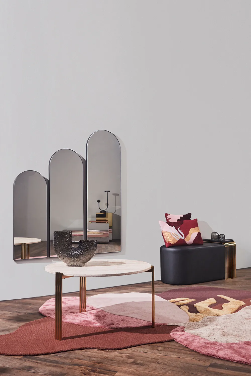 Espejo Arcus de 115 cm, Negro AYTM