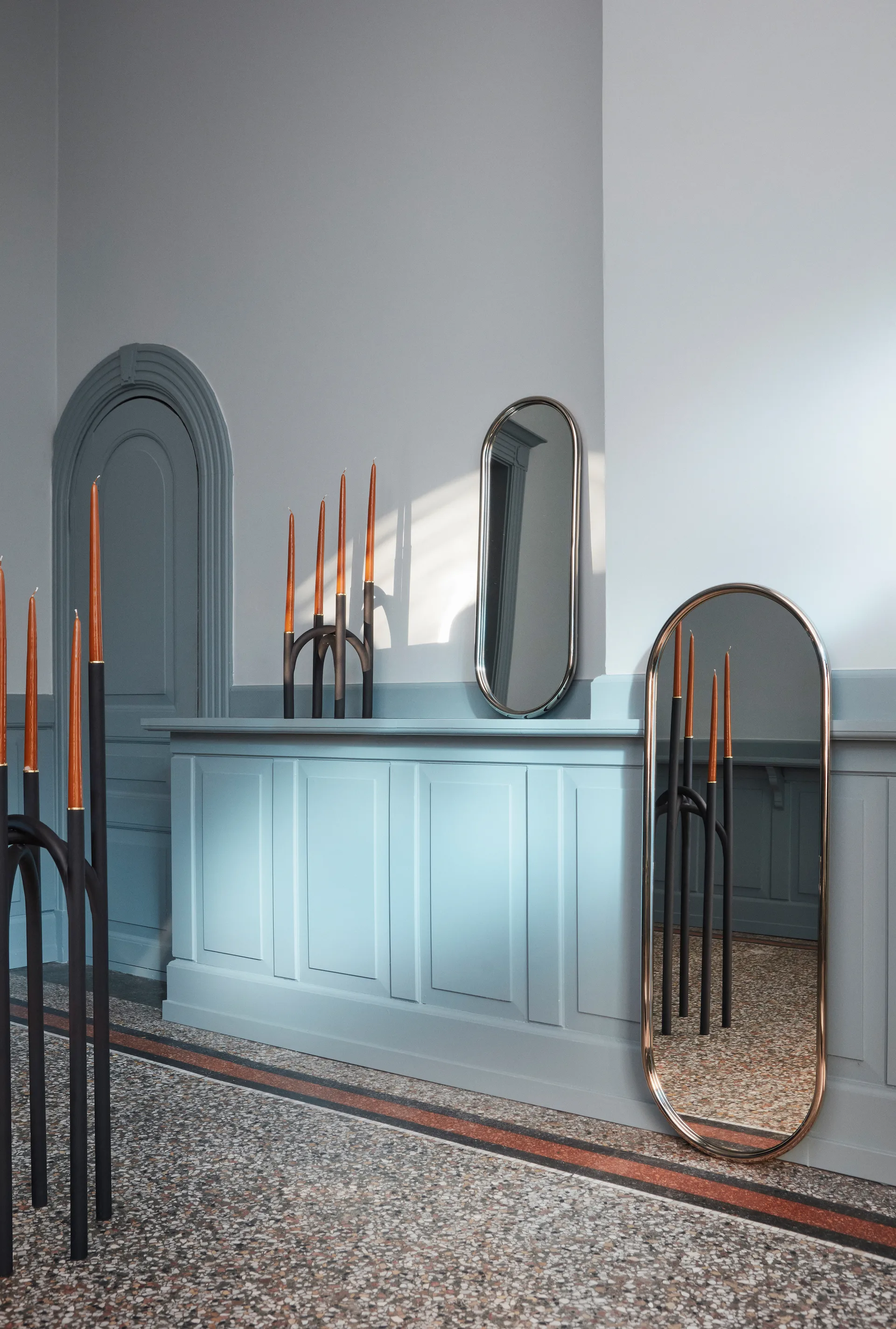 Espejo plateado Angui, 39 x 108 cm AYTM