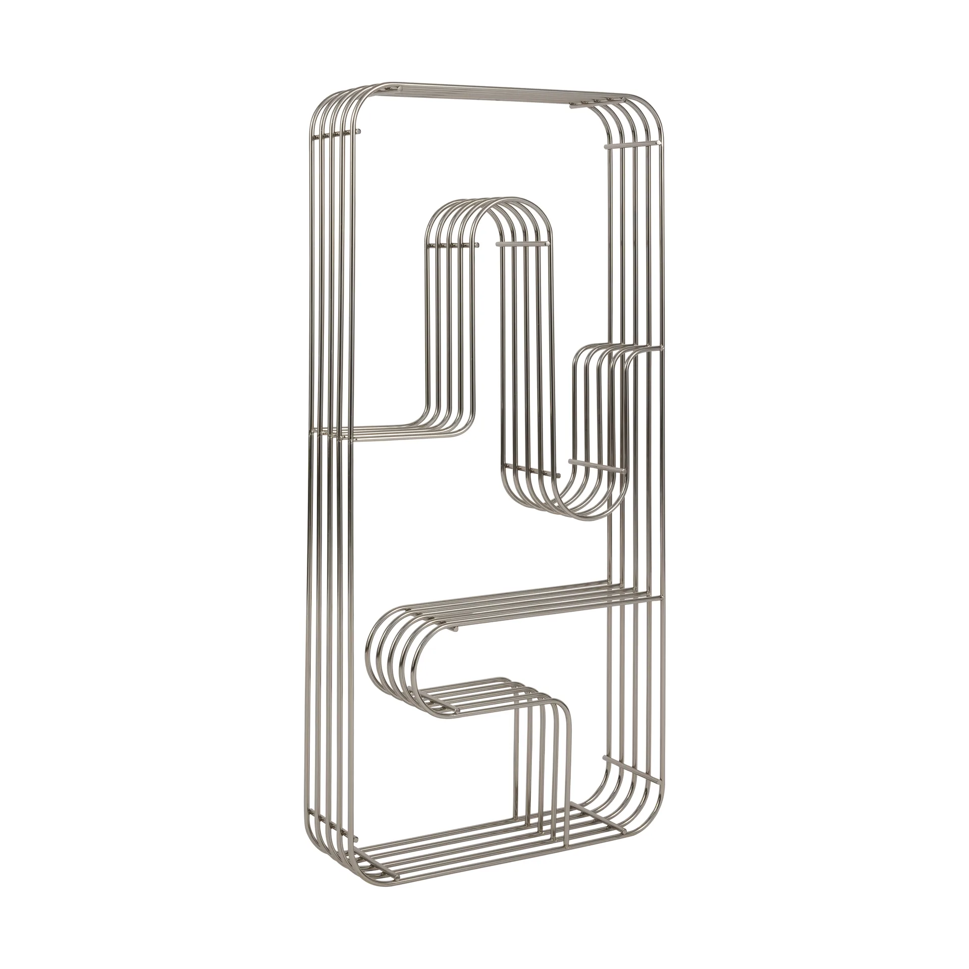 Estante de pared rectangular Curva, Plata AYTM