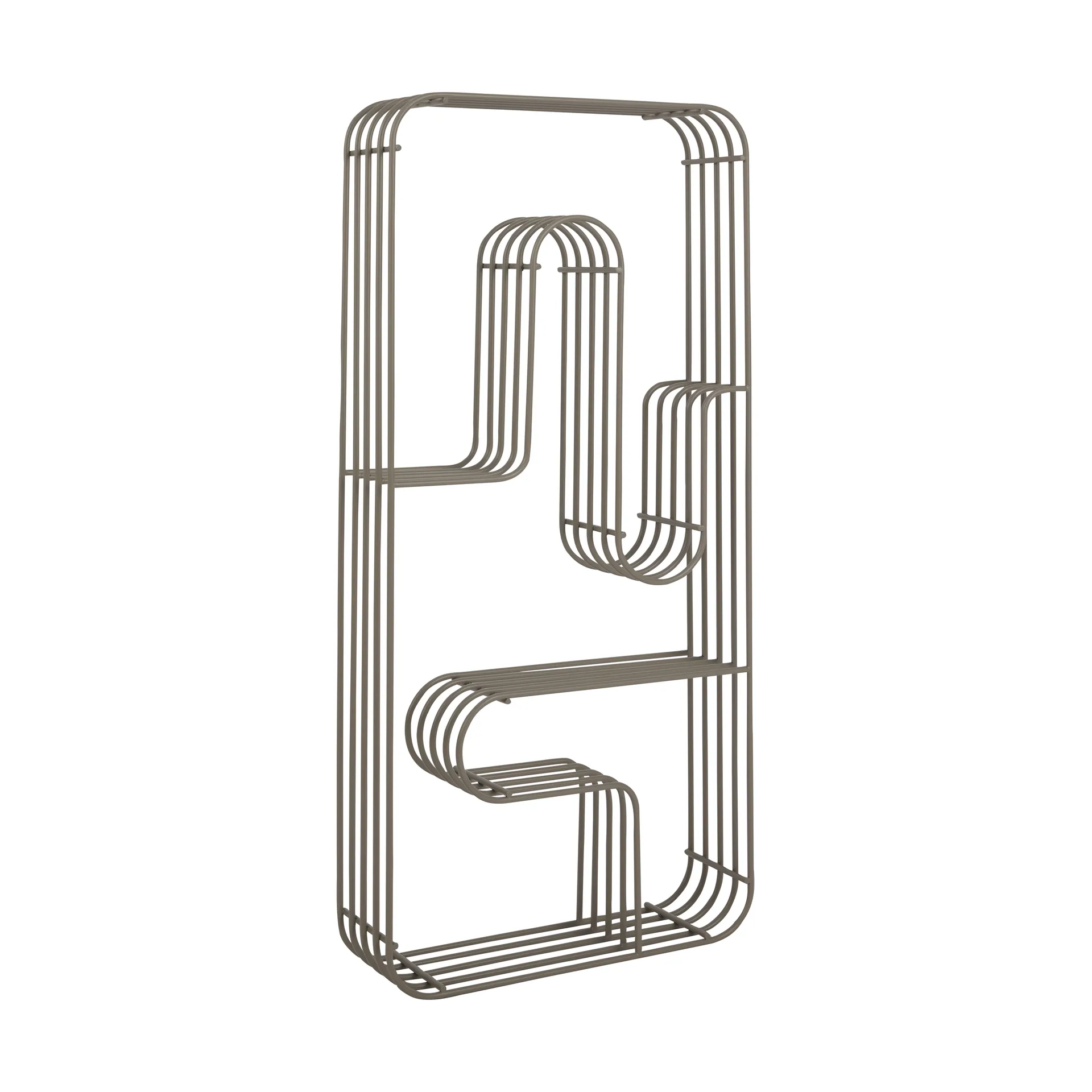 Estante de pared rectangular Curva, Taupe AYTM