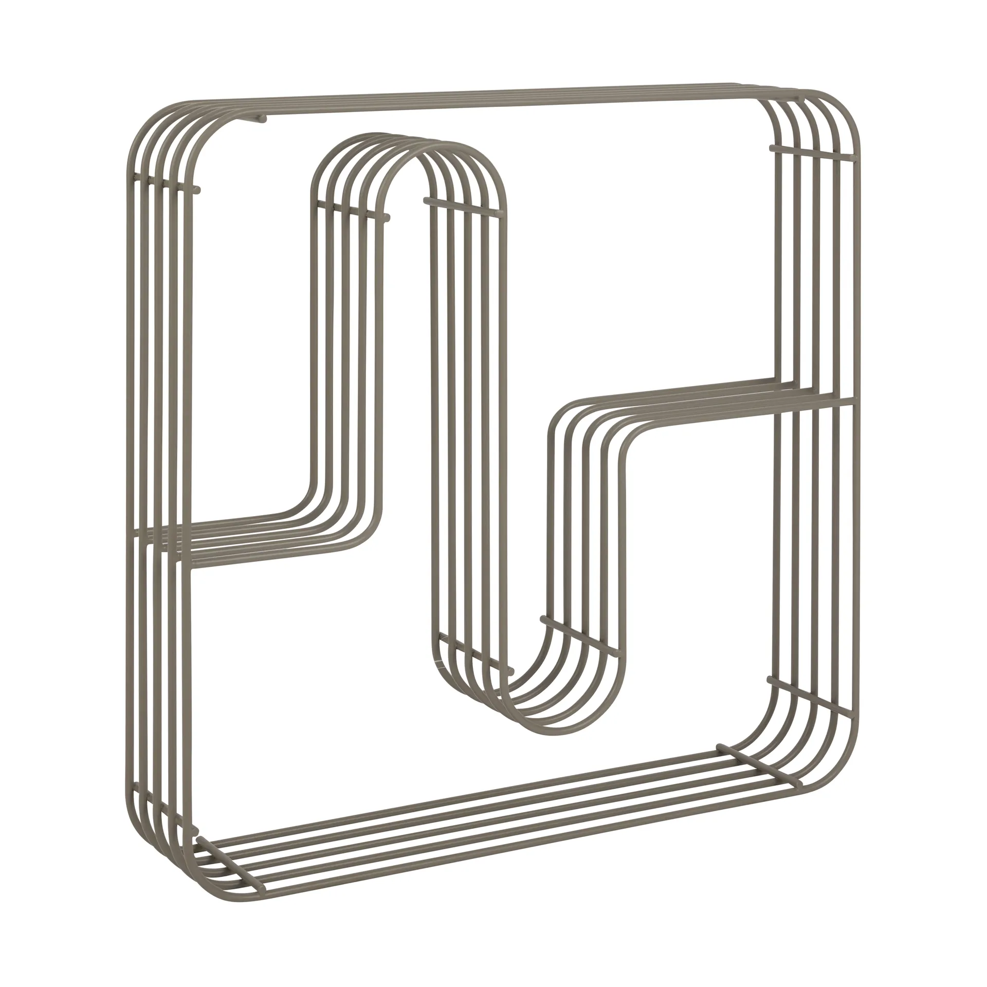 Estantería de pared cuadrado Curva, Taupe AYTM