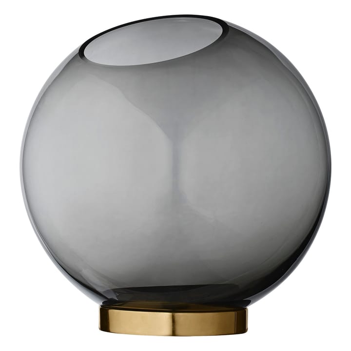 Florero Globe, grande - negro-latón - AYTM
