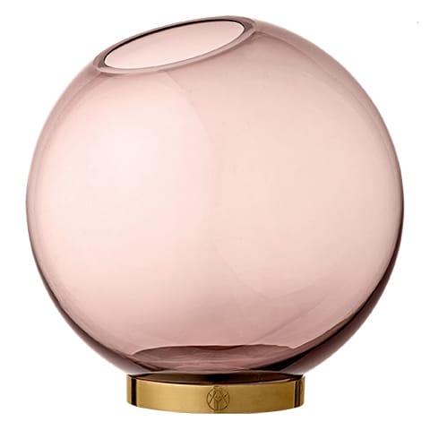 Florero Globe, grande - rosa-latón - AYTM