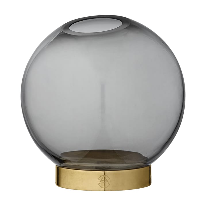 Florero Globe, pequeño - negro-latón - AYTM