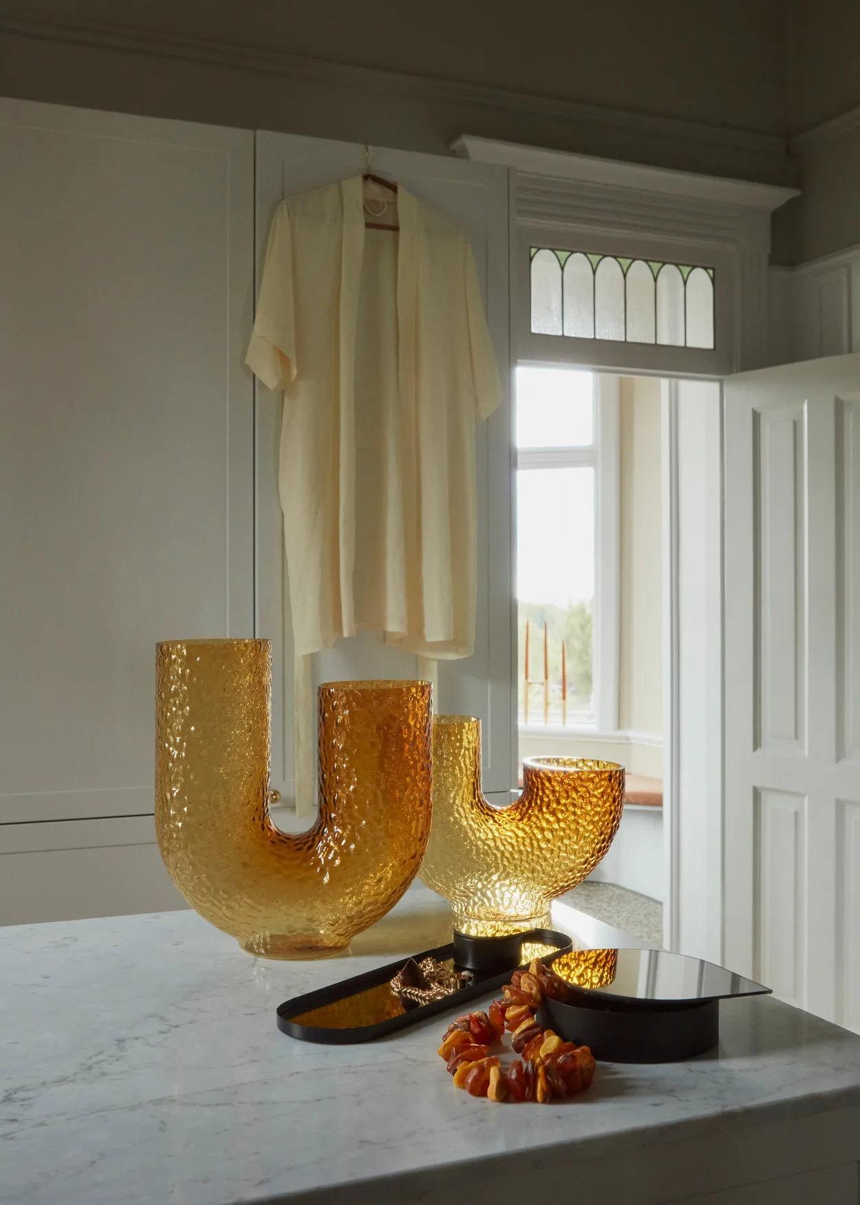 Jarrón Arura alto, Amber AYTM