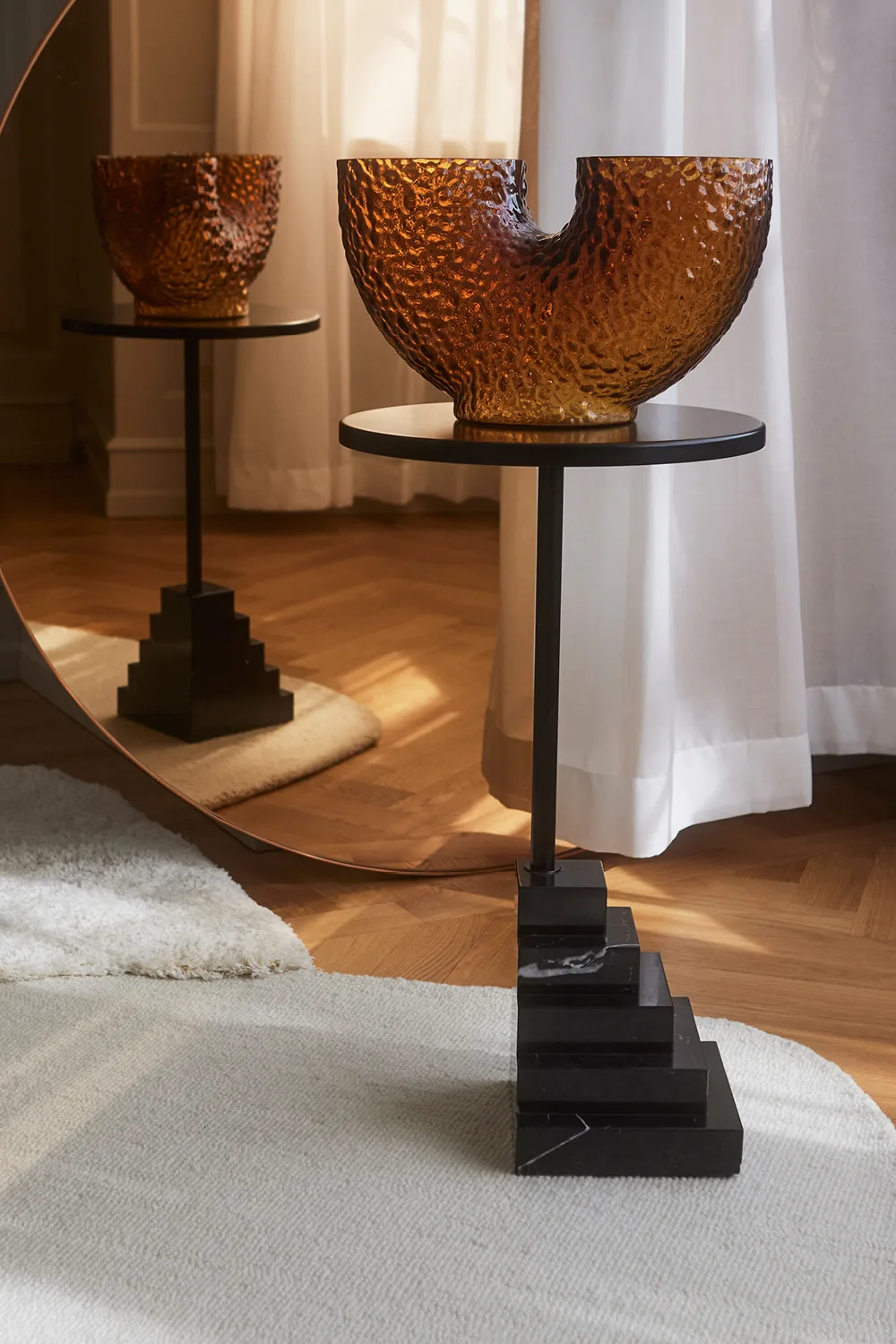 Jarrón Arura bajo, Amber AYTM