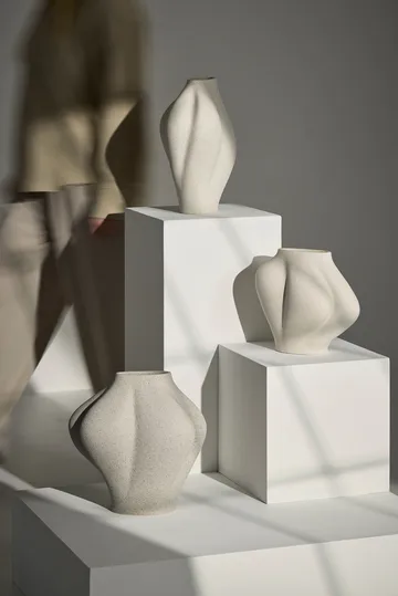 Jarrón Saltare - Taupe, Ø13,8 × 30 cm - AYTM