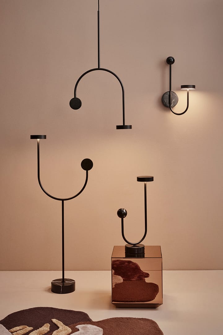Lámpara de pie GRASIL 51,5x127,6 cm, Negro/Negro AYTM