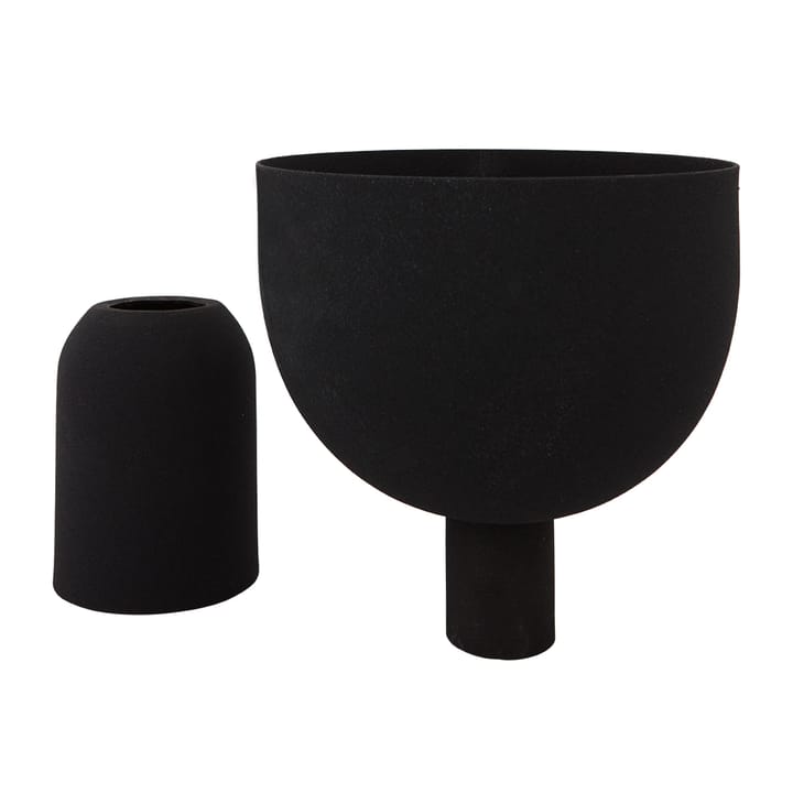 Maceta Torus Ø17 cm, Black-black AYTM