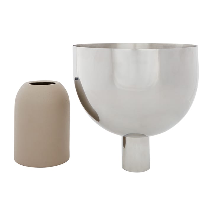 Maceta Torus Ø17 cm, Silver-taupe AYTM
