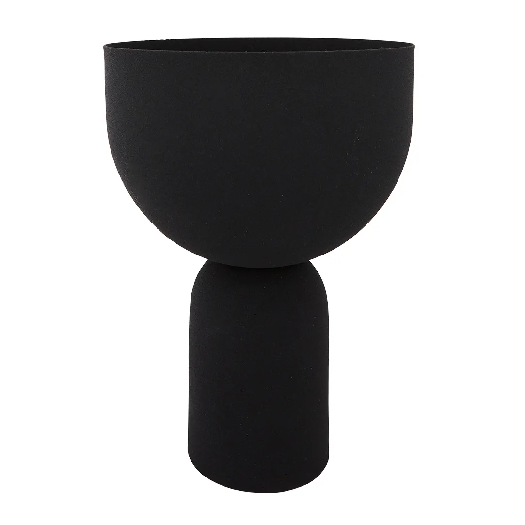 Maceta Torus Ø22 cm, Black-black AYTM