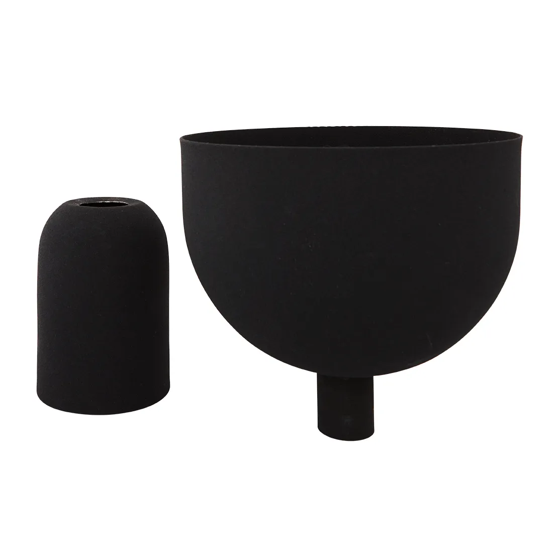 Maceta Torus Ø22 cm, Black-black AYTM