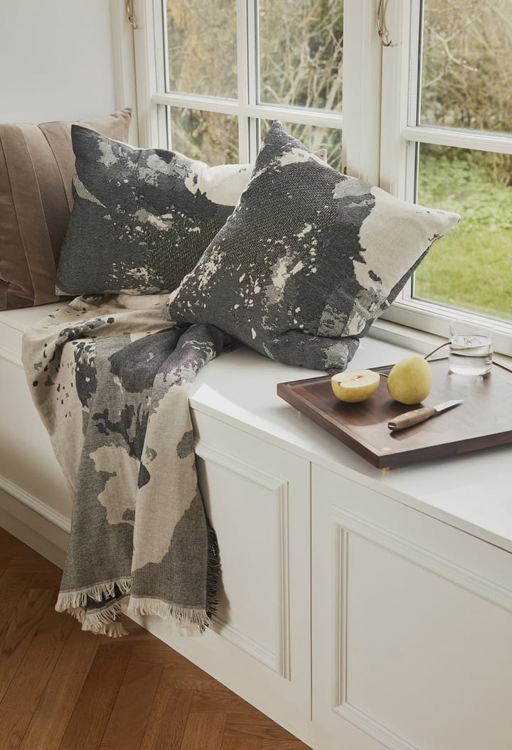 Manta Floreo 130x170 cm, blanco-gris AYTM