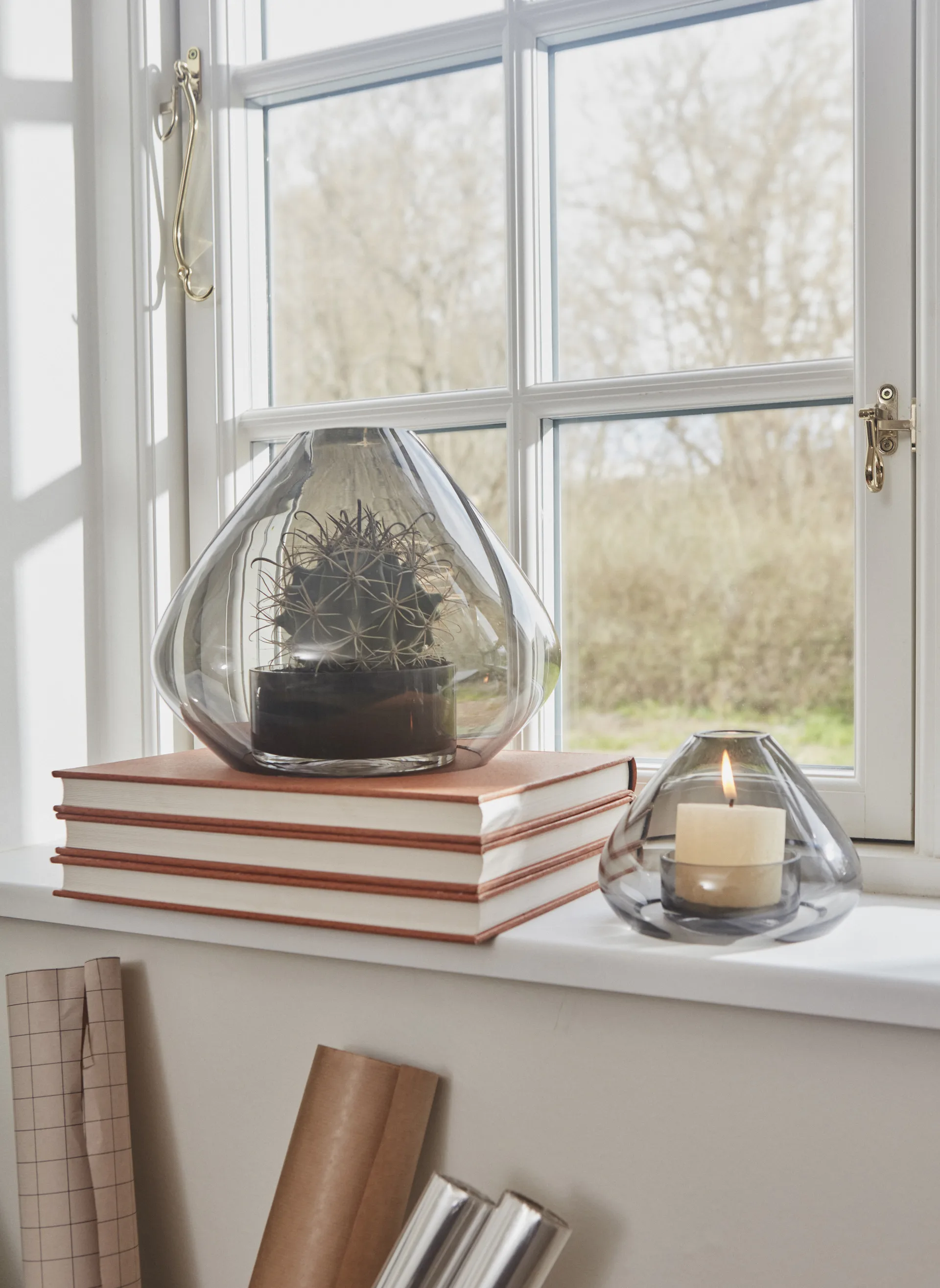 Portavelas-Jarrón Uno 12 cm, negro AYTM