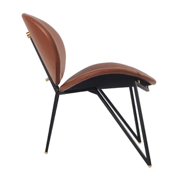 Silla lounge Semper - Black-cognac - AYTM