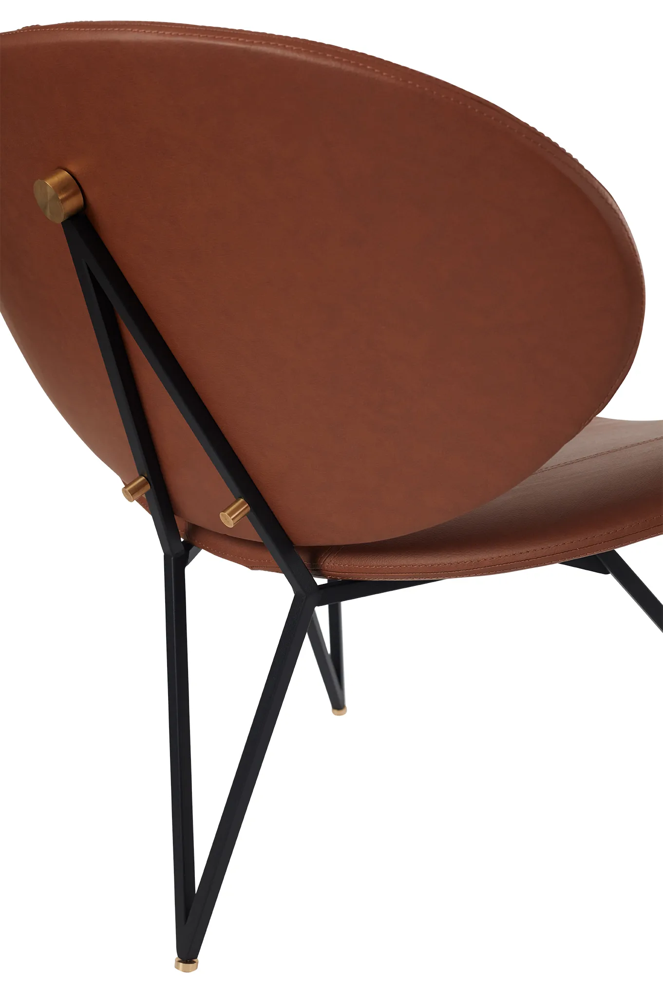 Silla lounge Semper, Black-cognac AYTM