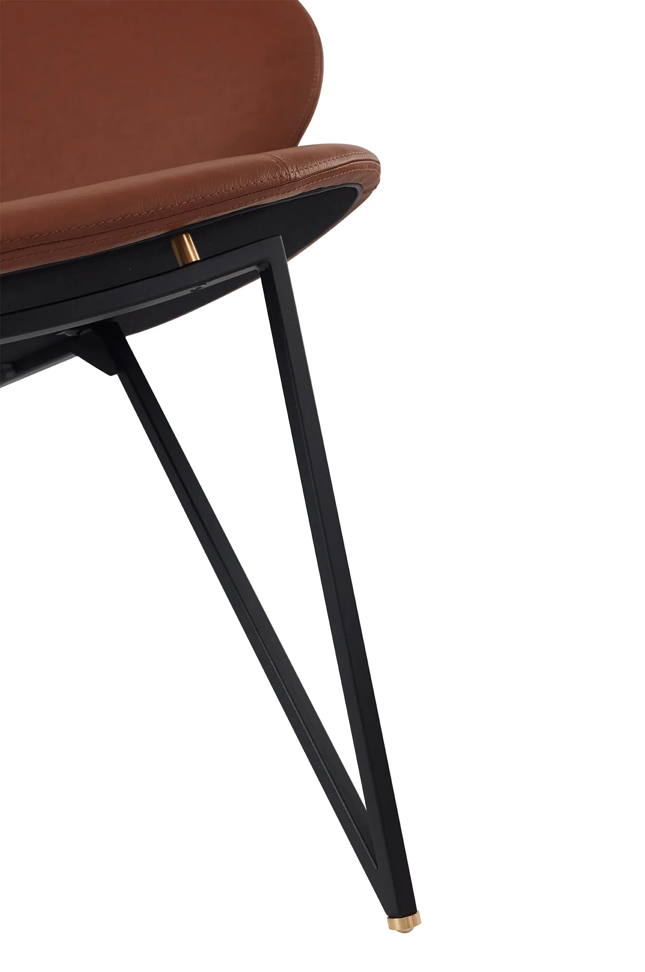Silla lounge Semper, Black-cognac AYTM