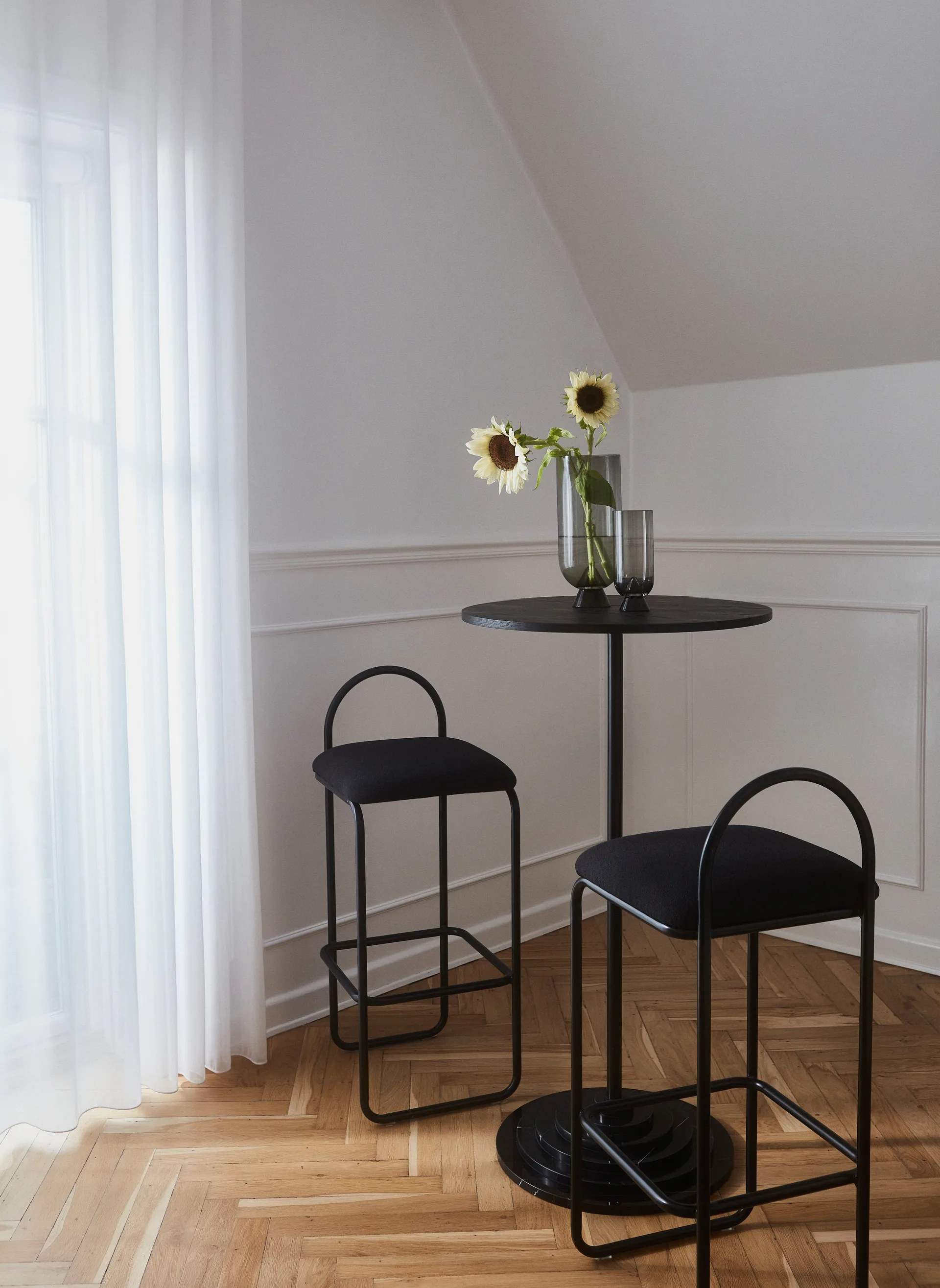 Taburete bar Angui bouclé, Anthracite AYTM