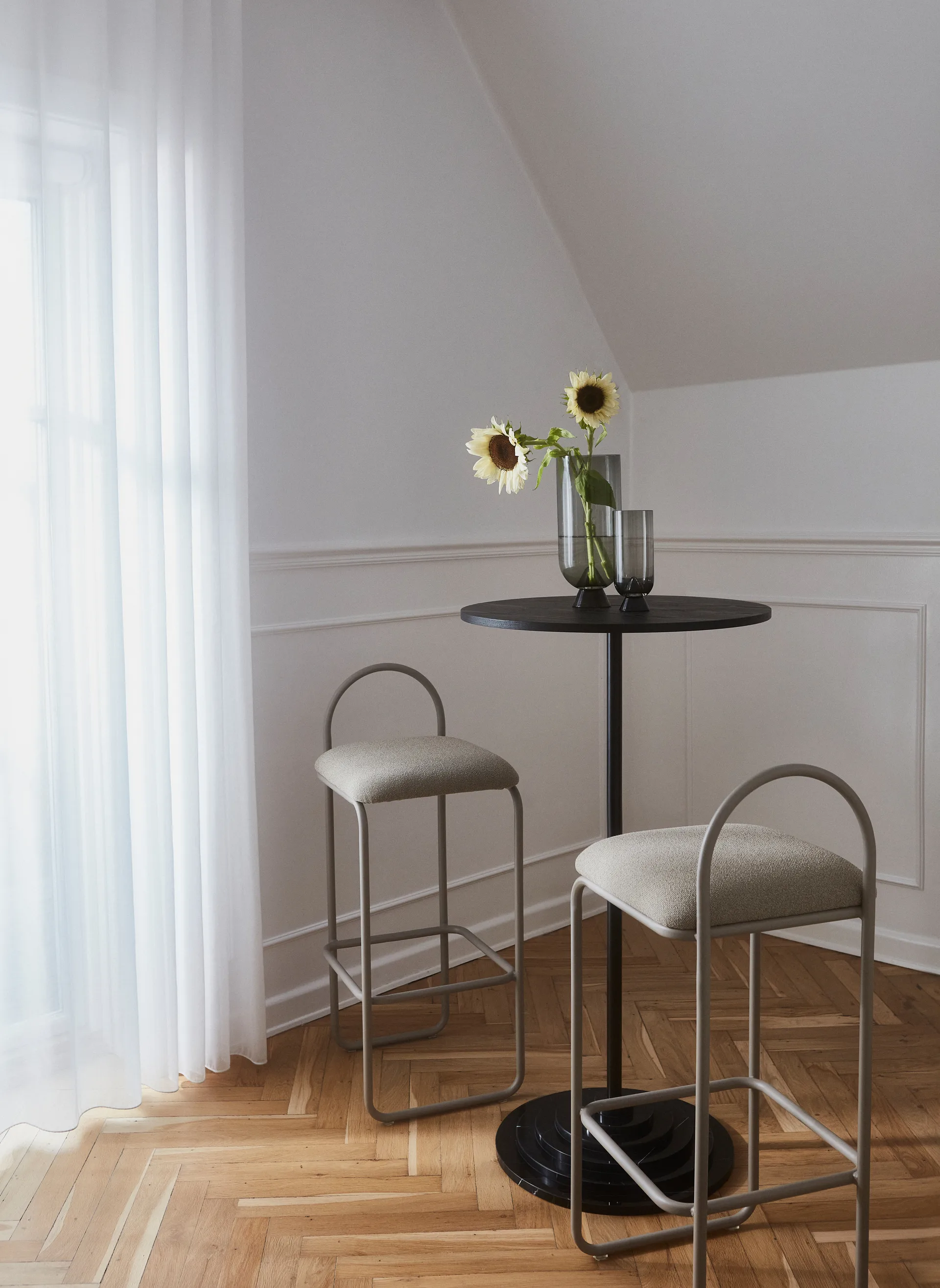 Taburete bar Angui bouclé, Taupe AYTM