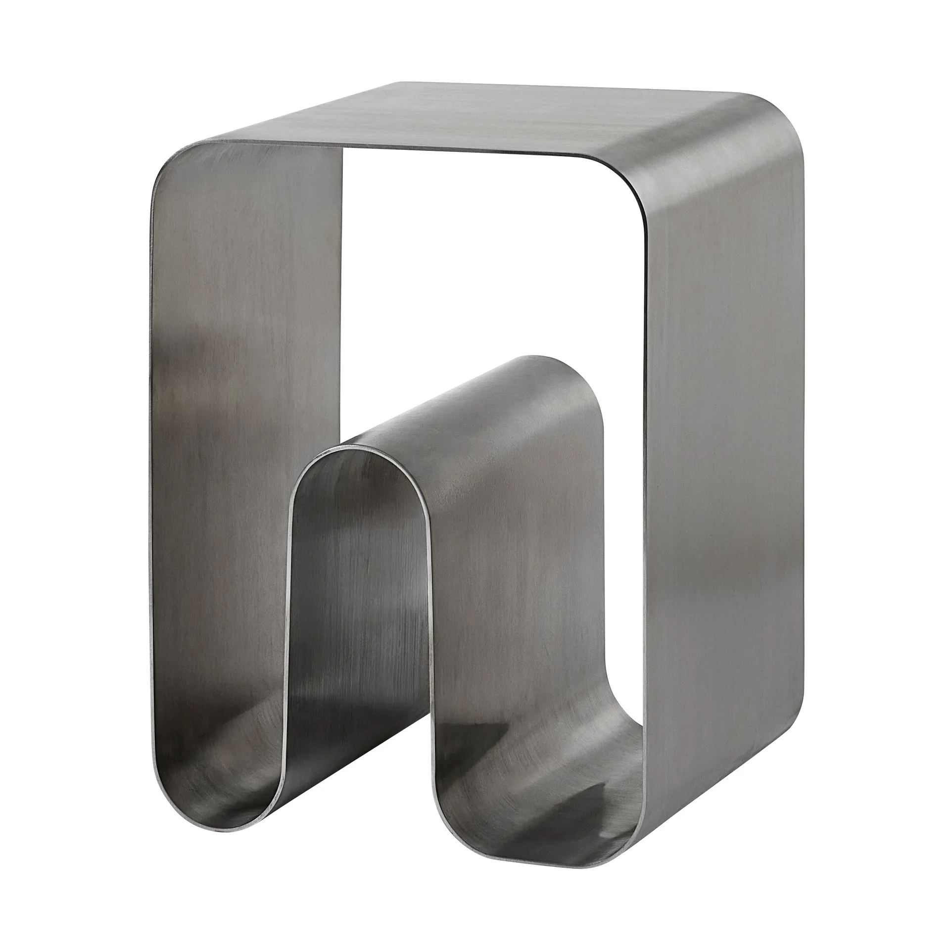 Taburete Curva solid, Silver, 32x32x43,2 cm AYTM