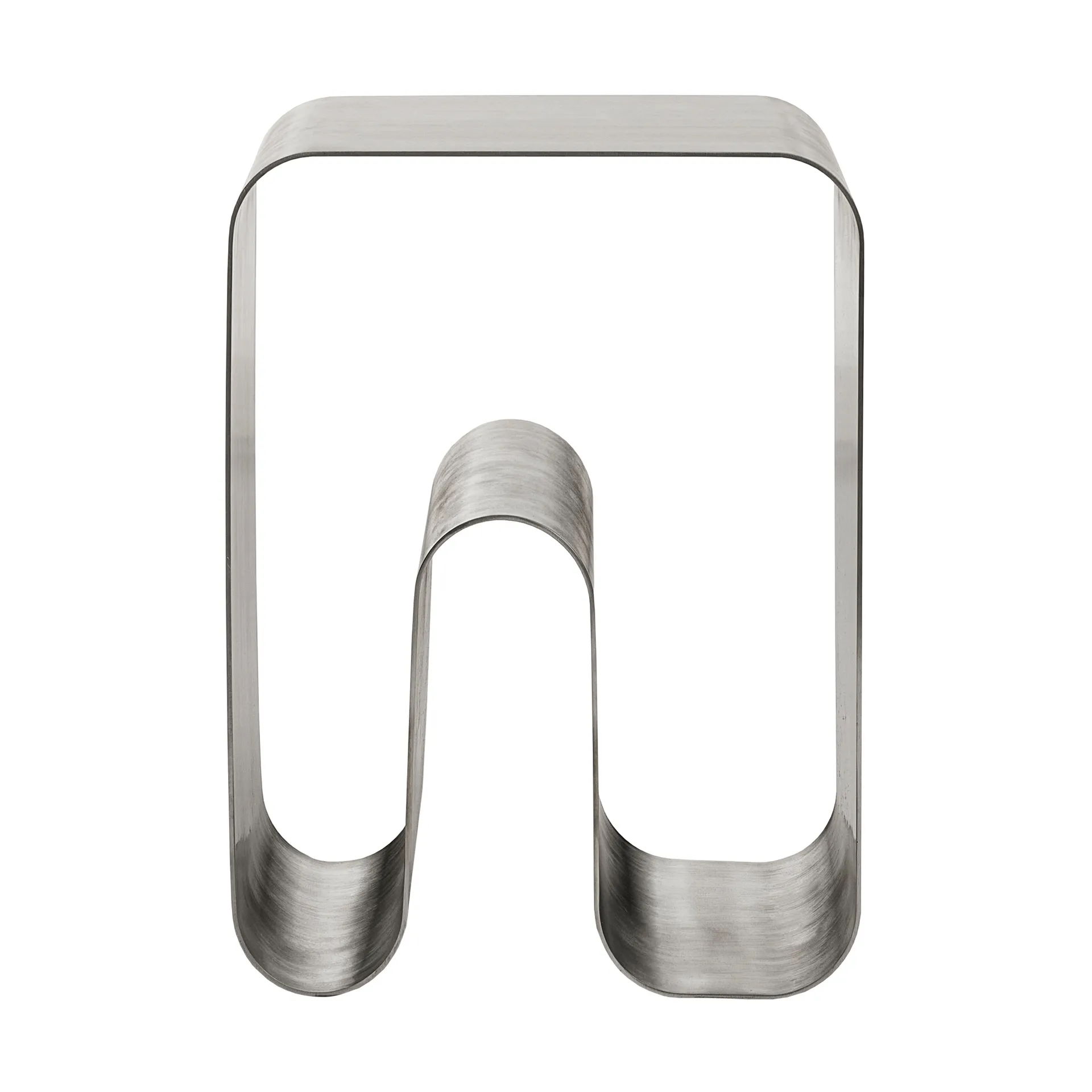 Taburete Curva solid, Silver, 32x32x43,2 cm AYTM