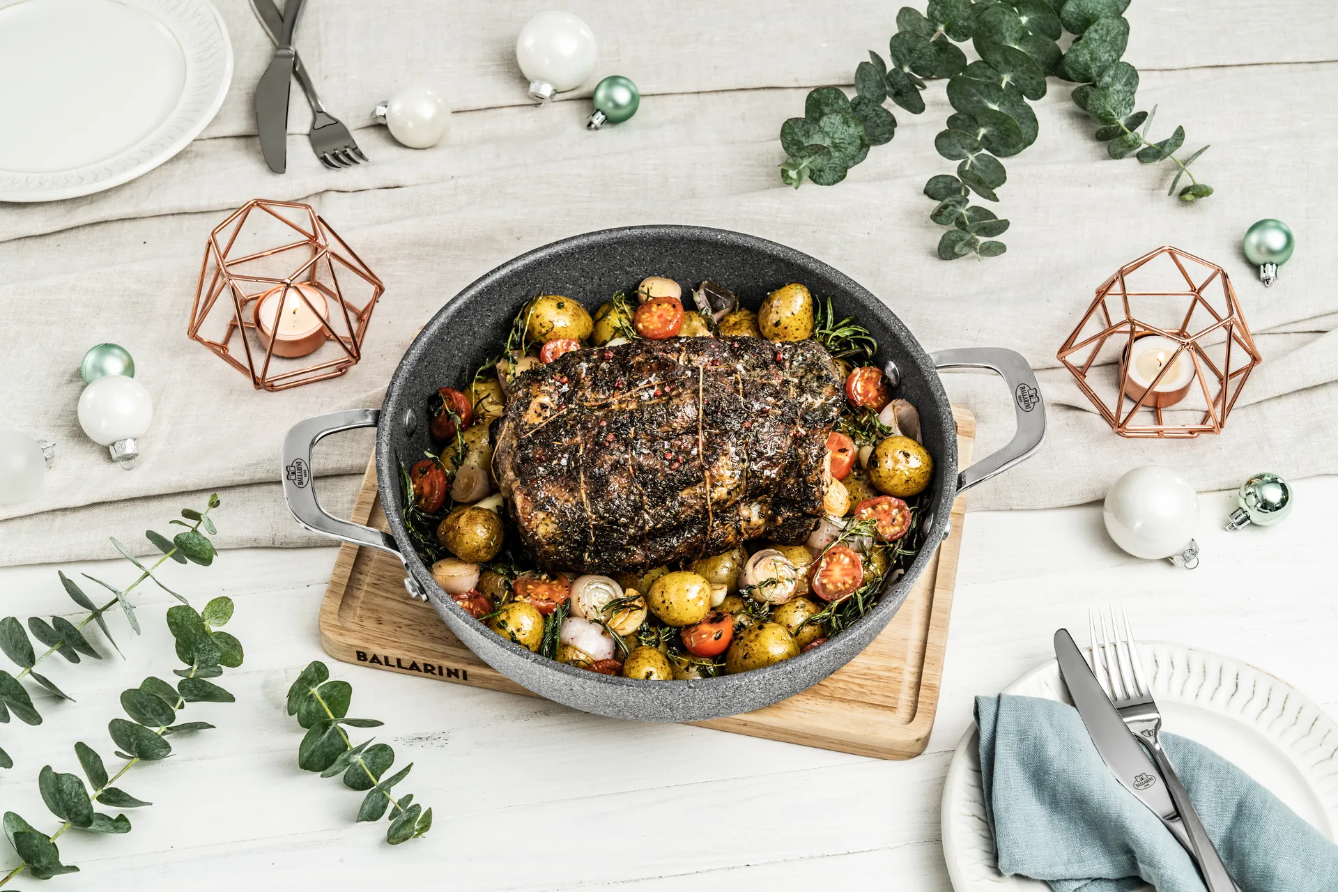 Sartén para servir con tapa de vidrio Ballarini Salina Ti-X, 28 cm Ballarini