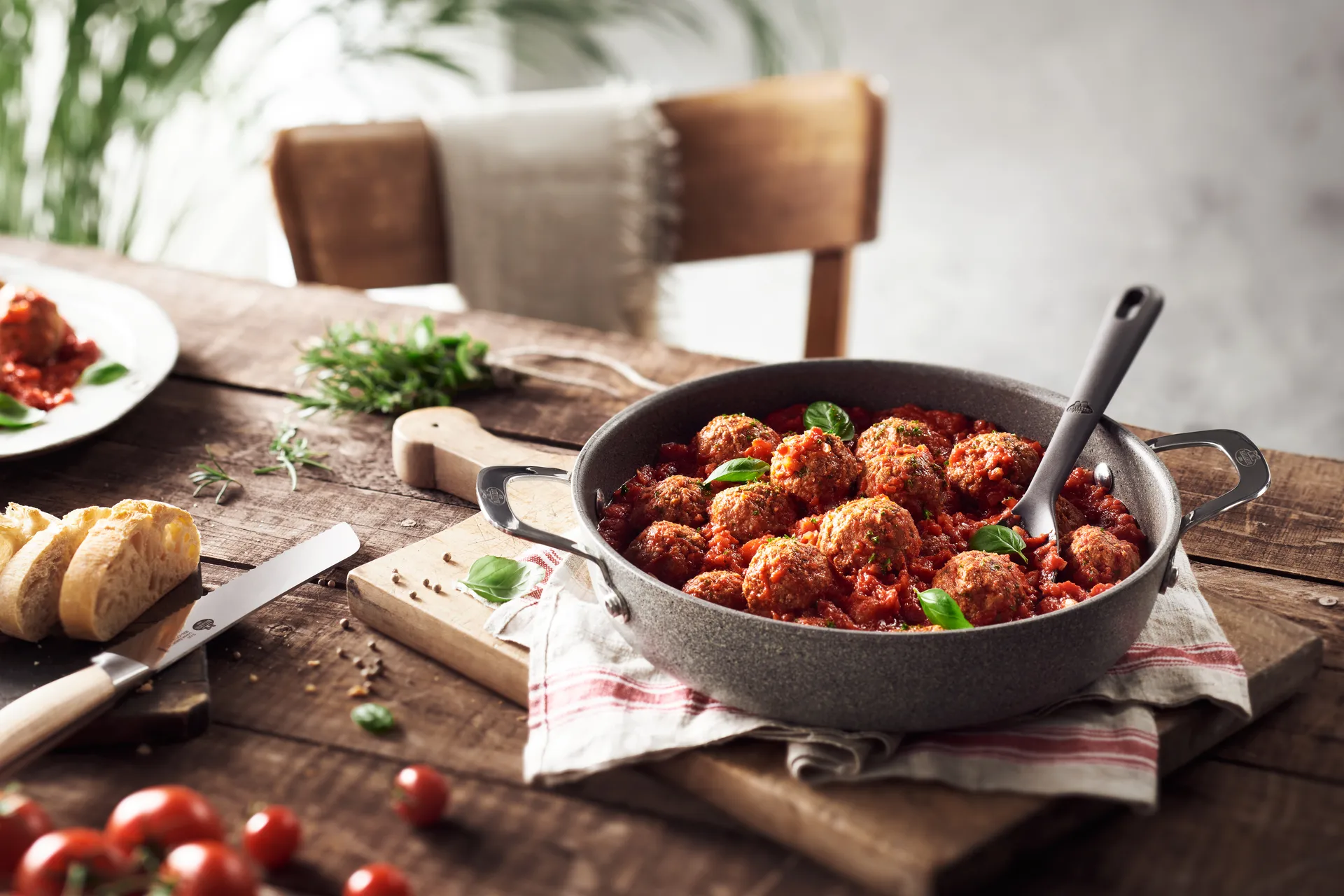 Sartén para servir con tapa de vidrio Ballarini Salina Ti-X, 28 cm Ballarini