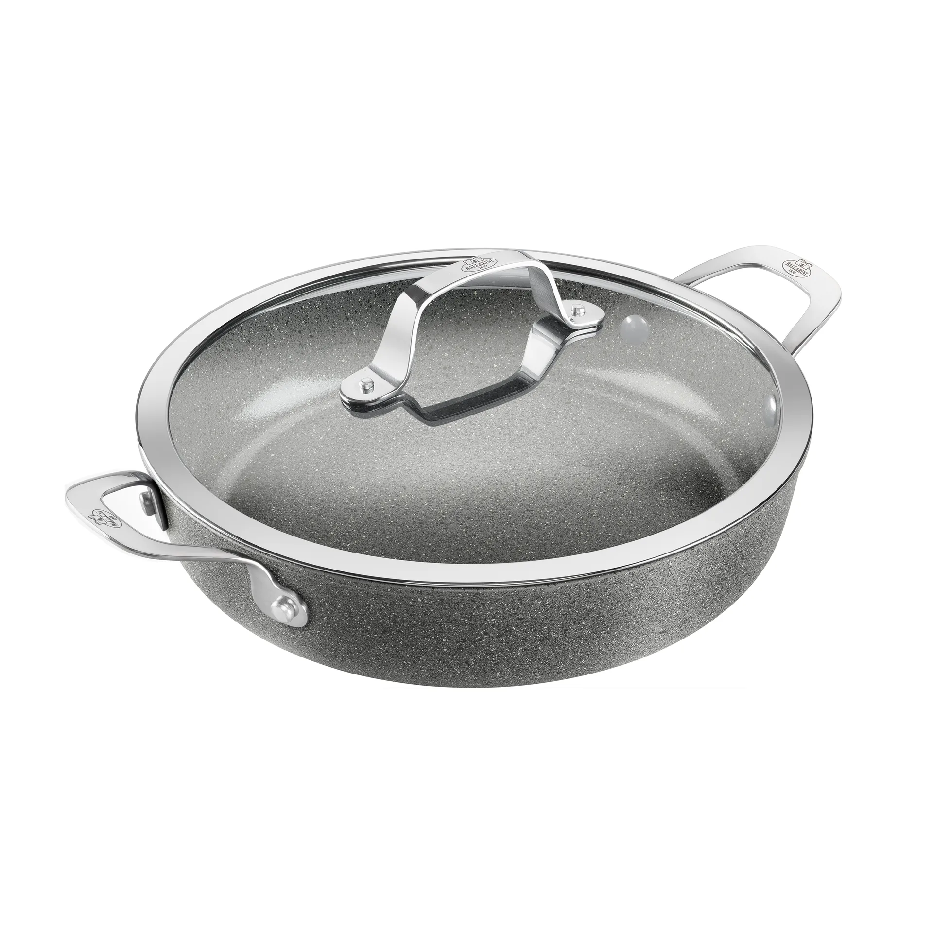 Sartén para servir con tapa de vidrio Salina Ceramic Granit, 28 cm Ballarini