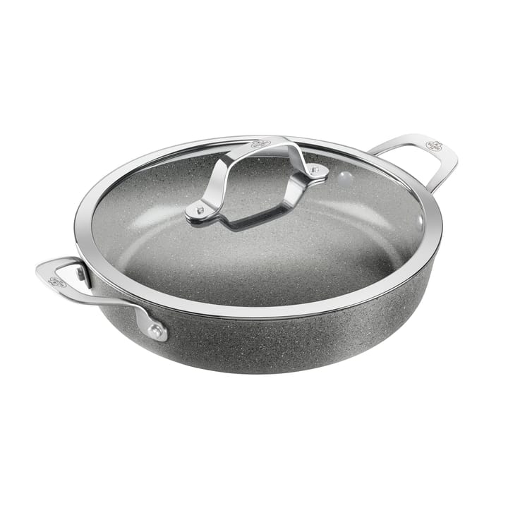 Sartén para servir con tapa de vidrio Salina Ceramic Granit - 28 cm - Ballarini