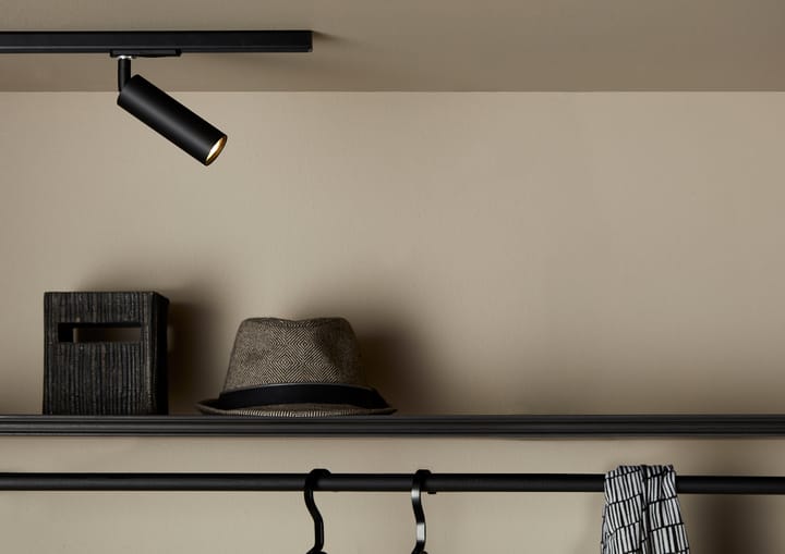 Foco Cato Slim Global monofásico, negro mate Belid